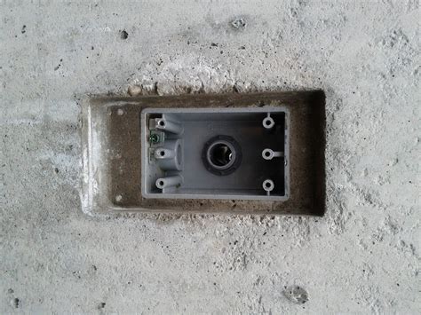 attaching electrical boxes to painted concrete|how to attach electrical box to wall.